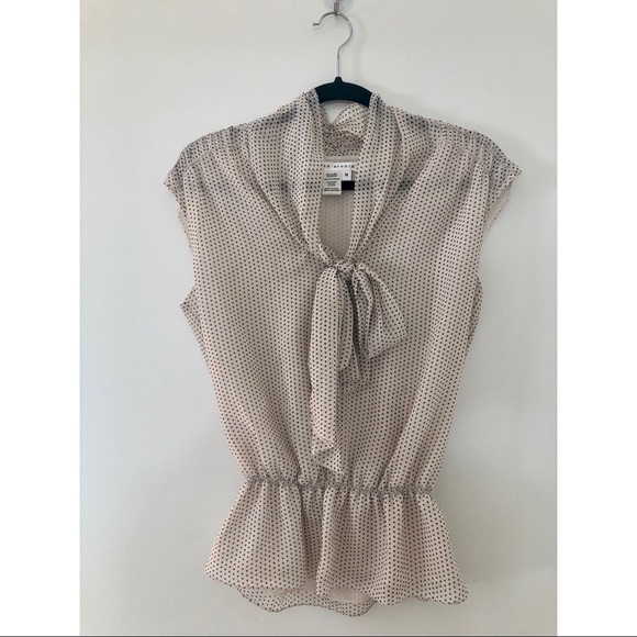 Sheer Polka-Dot Blouse - Max Studio - Picture 1 of 5